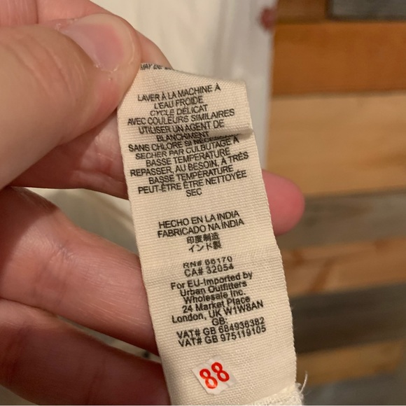 Free People Te Amo Embroidered Bell Sleeve Boho Babydoll Mini Dress White Sz XS - Picture 14 of 14